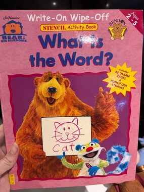 2004 bear in the big blue house wipe clean book